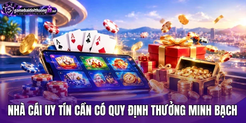 Nhà cái uy tín cần có quy định thưởng minh bạch